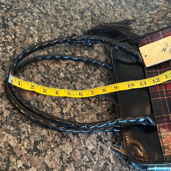 Patricia Nash Classic Black and Red Plaid Shoulder Bag NWT - Picture 9 of 15